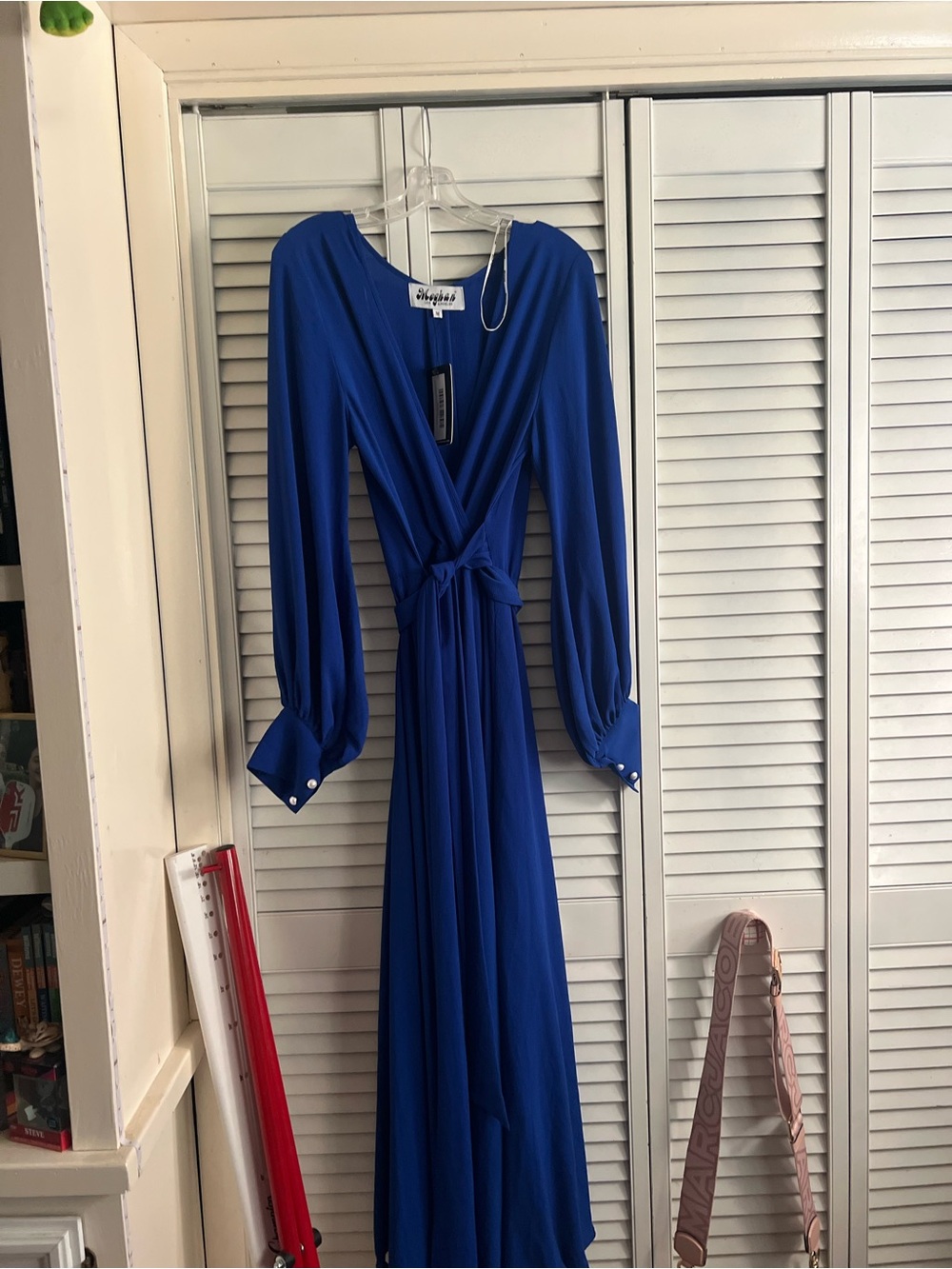 Meghan LA Royal Blue Long Sleeve Maxi Dress